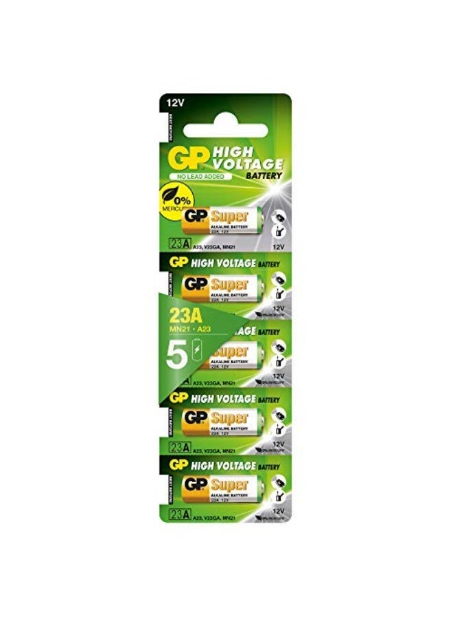 GP Super 23A High Voltage 12V Alkaline Batteries - 5 Pieces - Image 1