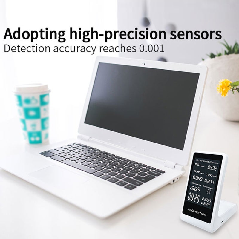 Indoor Portable CO2 Detector Multifunctional Thermohygrometer Home Digital Air Detector Intelligent Air Quality Analyzer Household Air Pollution Monitor - Image 4