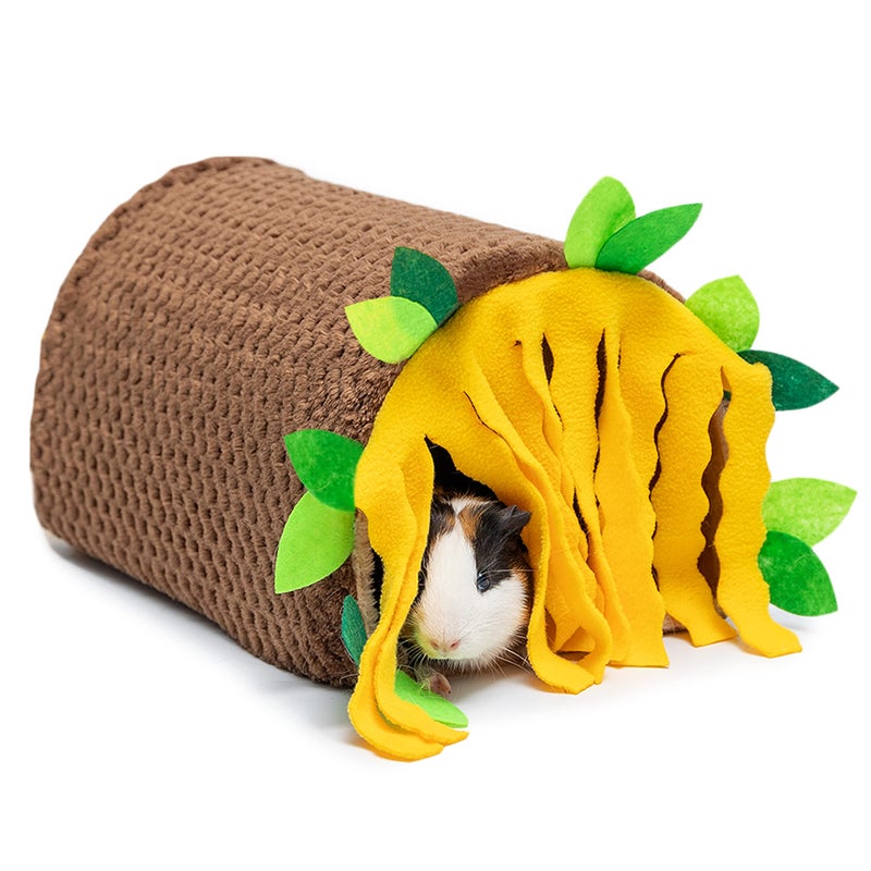 ORZECHKO Guinea Pig Tunnel House - Small Animal Hideout Tube Cage House for Hamster Rat Mice Parrot Chinchilla Hedgehog Flying Squirrel - Playing Sleeping Resting Fleece Warm Bed Plush Nest Habitats - Image 1