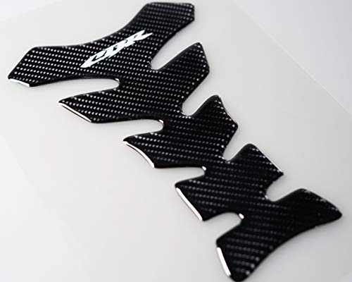 REVSOSTAR Real Carbon Look, Fuel Gas Tank Cap, Protector Pad, Tank Pad Decal Stickers, Tank Protector with Keychain for CBR600RR 2003-2015 CBR1000RR 2004-2015, 3PCS Per Set (SILVER) - Image 2
