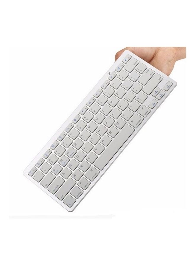 نيبمينينت لوحة مفاتيح لاسلكية تعمل ببلوتوث 3.0 بتردد 2.4 جيجا هرتز لجهاز أبل أي باد- 1 2 3 4 لأجهزة الكمبيوتر الشخصي ماك، وتابليت والكمبيوتر المحمول أبيض - Image 2