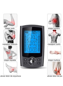 MHD Dual Channel 24 Modes Digital Electric Shock Therapy Pulse Massager TENS Unit Muscle Stimulator Machine for Back, Neck, Sciatica, Nerve Pain Relief with 10 Pads, Dust-Proof Drawstring Storage Bag  - Image 5