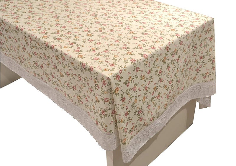 Freelance Tuscany PVC Table Cover Cloth for Centre/Center Table, Rectangle 60x36 Inches (with White Border Edge Lace) - Waterproof Plastic Coffee Table Cloth, Product of Meiwa, Japan - Image 5
