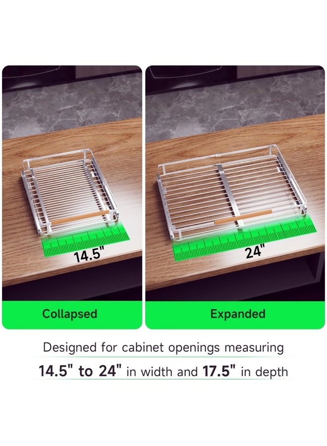 SOFRON Expandable Pull Out Drawers for Cabinets, Kitchen Cabinet Slide Out Shelves, Adjustable Roll Out Drawers, Medium 1 Pack - Image 4