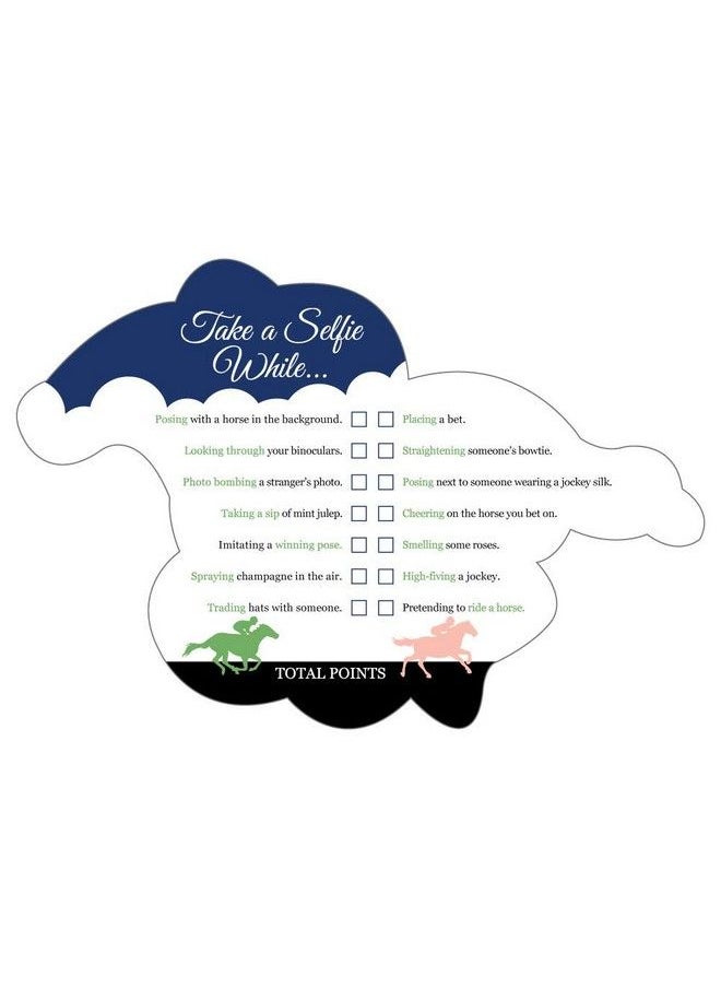 Big Dot of Happiness Kentucky Horse Derby Selfie Scavenger Hunt Horse Race Party Game Set Of 12  - Image 3