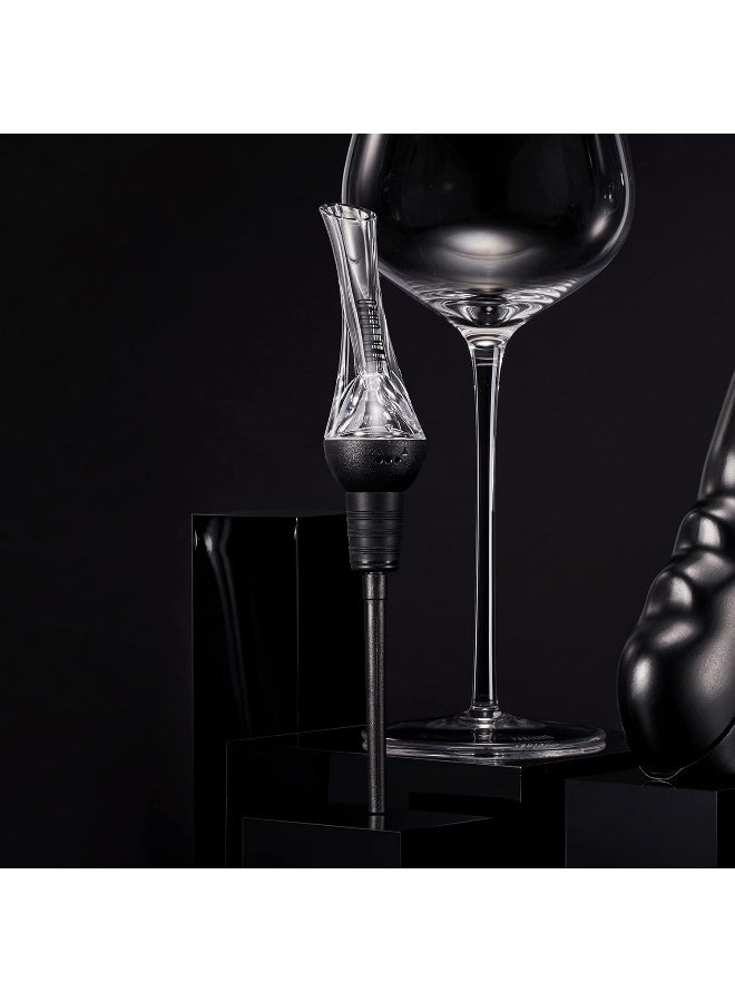 Vintorio Wine Aerator Pourer - Premium Aerating Pourer And Decanter Spout (Black)  - Image 2