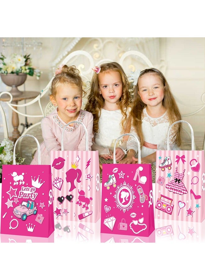 Zeemey 24 PCS Barbie Children's Gift Bags – Large & Small Gift Bags for Girls, Children's Gift Wrapping, Birthday Gift Bag Set, Distribution Bags for Children's Birthday Gifts, Gifts and Distributions 21*16*8 - Image 2