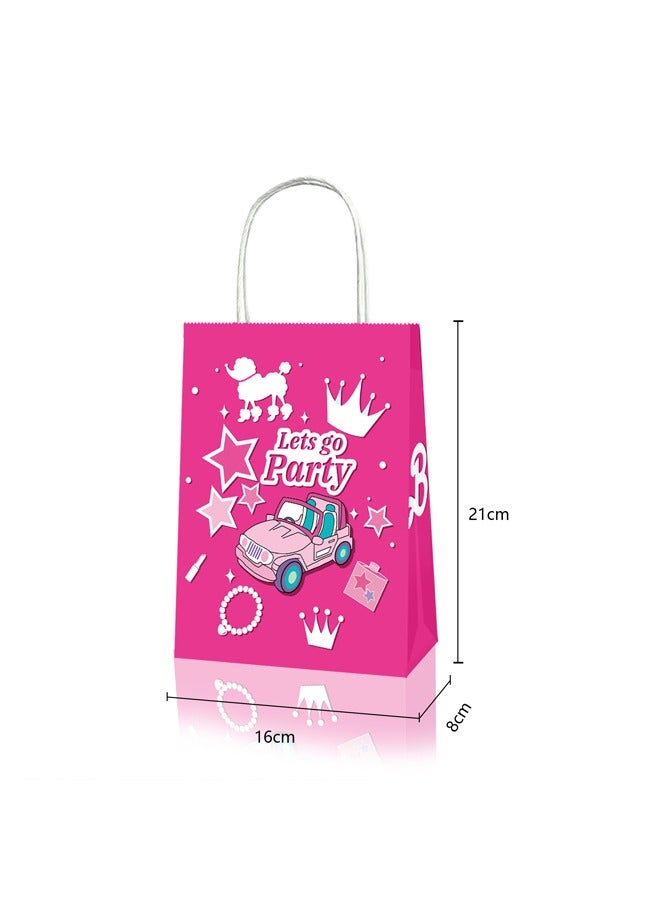 Zeemey 24 PCS Barbie Children's Gift Bags – Large & Small Gift Bags for Girls, Children's Gift Wrapping, Birthday Gift Bag Set, Distribution Bags for Children's Birthday Gifts, Gifts and Distributions 21*16*8 - Image 5