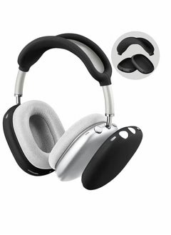 Silicone Case Cover for AirPods Max Headphones Anti Scratch Ear Cups Cover and Headband Cover for AirPods Max Accessories Skin Protector Accessories Black