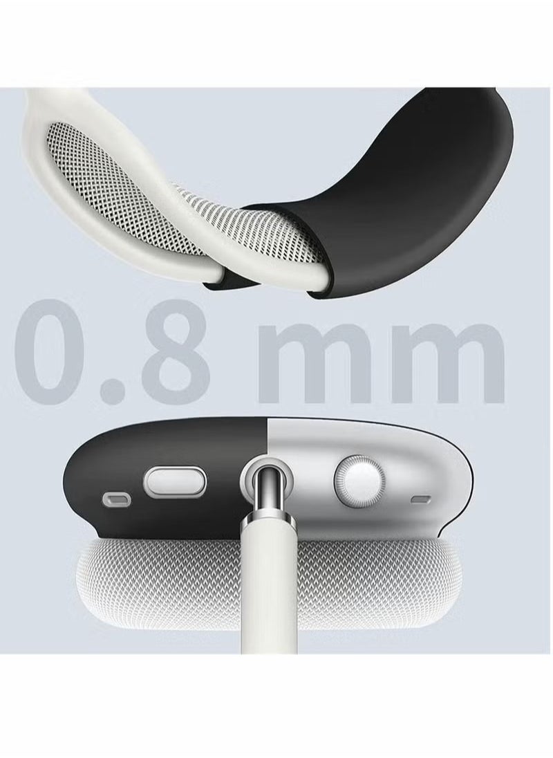 Generic - Silicone Case Cover for AirPods Max Headphones Anti Scratch Ear Cups Cover and Headband Cover for AirPods Max Accessories Skin Protector Accessories Black - Image 1