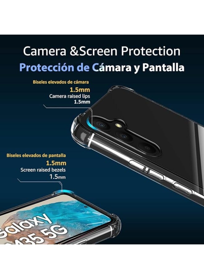 Case for Samsung Galaxy M35 5G Clear TPU Four Corners Grade Protection Cover Transparent Silicone - Image 3