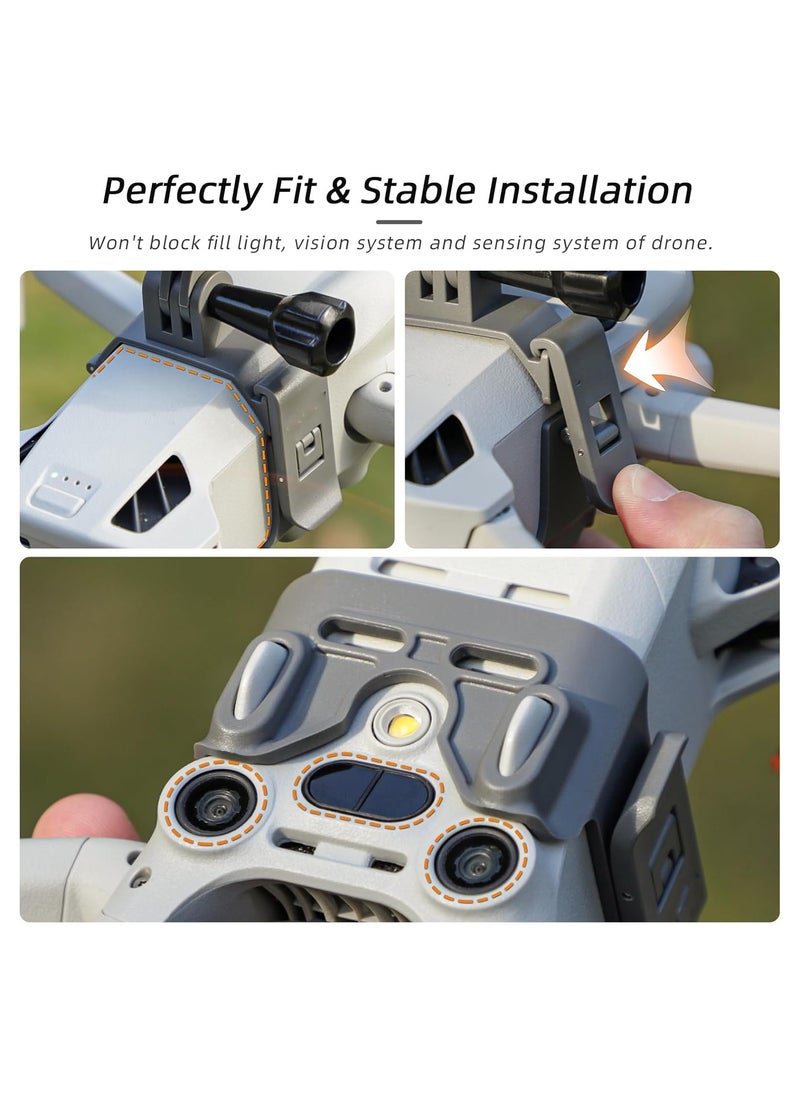 SYOSI - Fit for Mini 4 Pro Drone Searchlight Strobe Light, Night Navigation Flight Light,  Lamp Headlight, Top Carry Extension Bracket, for DJI Anti-Collision Drone Accessories, Anti-Collision Lighting Light - Image 1