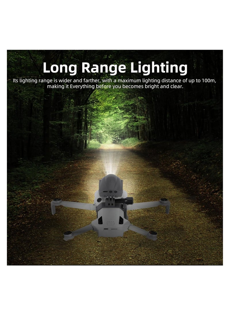 SYOSI - Fit for Mini 4 Pro Drone Searchlight Strobe Light, Night Navigation Flight Light,  Lamp Headlight, Top Carry Extension Bracket, for DJI Anti-Collision Drone Accessories, Anti-Collision Lighting Light - Image 1