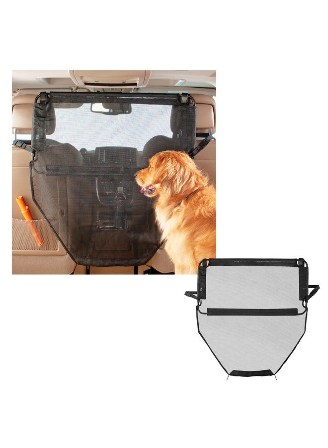 High Road Back Seat Barrier For Dogs  Dog Car Barrier Behind Front Seat  Padded Steel Frame Heavy Duty Mesh Net Separator For Cars, Suvs And Trucks - Image 1
