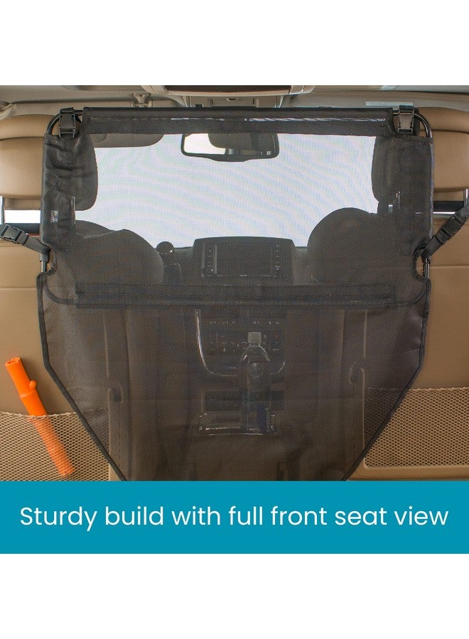 High Road Back Seat Barrier For Dogs  Dog Car Barrier Behind Front Seat  Padded Steel Frame Heavy Duty Mesh Net Separator For Cars, Suvs And Trucks - Image 2