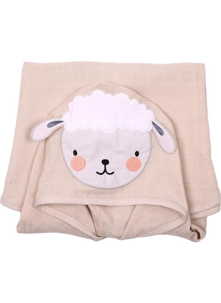 Miespiga Lamb Baby Muslin Poncho  - Image 4