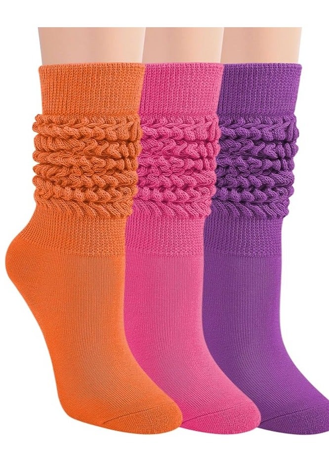 Barakah جوارب فضفاضة للنساء 3 أزواج مقاس 6-11 ناعمة طويلة جداً تصل إلى الركبة للبوت - Image 1