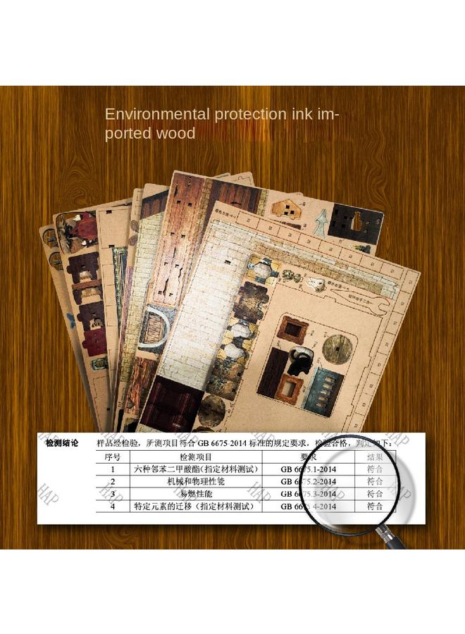 Bluejw Diy Cabin State Bridge Night Market 3D Handmade Assembled Book House Model Building Toy Birthday Gift - Image 3