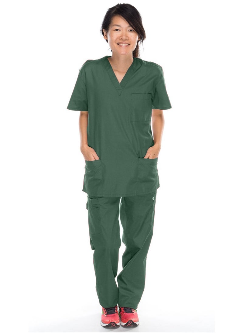 Meridian Meridian Classic Cargo Scrub Set - Comfortable and Stylish Unisex Medical Uniform with Cargo Pants and V-Neck Top. Ideal for Healthcare Professionals, Durable, Functional.  - Image 1