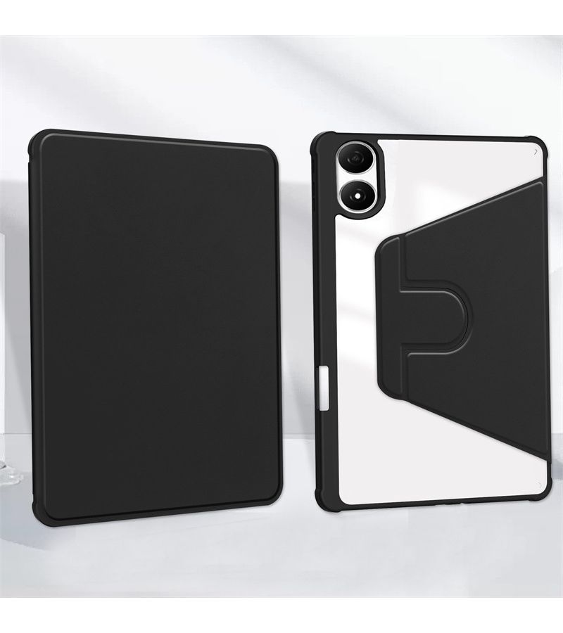 حافظة سوداء لجهاز Infinix Xpad 20 11 بوصة للكمبيوتر اللوحي القابل للدوران، غطاء واقٍ مقاوم للتآكل والخدوش - Image 3