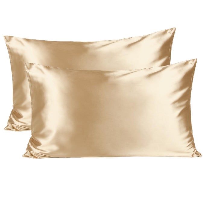 SATIN PILLOWCASE FOR HAIR AND SKIN CARE SILK PILLOWCASE 2 PACK STANDARD 20INCH X26 SIZE PILLOW CASES SET OF 2 SATIN COOLING PILLOW COVERS WITH HIDDEN ZIPPER FLORAL PRINT