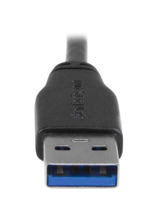 StarTech 0.5m 20in Slim Micro USB 3.0 Cable M/M - Left-Angle Micro-USB - USB 3.0 A to Micro B - Angled Micro USB - USB 3.1 Gen 1 5Gbps (USB3AU50CMLS), Black, 20in / 50cm  - Image 5