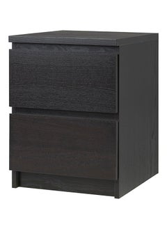 KULLEN Chest of 2 drawers, black-brown, 35x49 cm  - Image 4