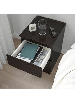 KULLEN Chest of 2 drawers, black-brown, 35x49 cm  - Image 3