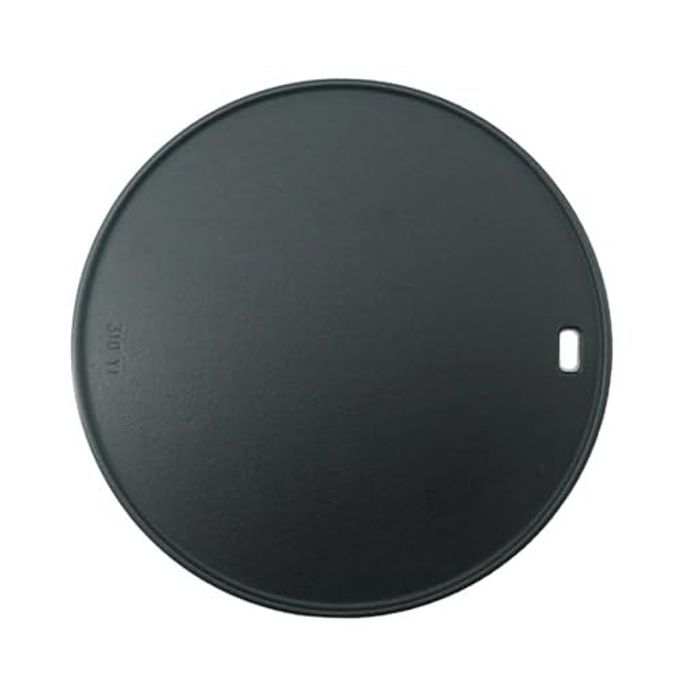 Round Pizza Steel 12" - Reversible 3D Cast Creates Gorgeous Crusts, Enamelled Cast Iron Pizza Baking Stone For Oven, Round Griddle, Speed & Even Heating Baking Steel Griddle
