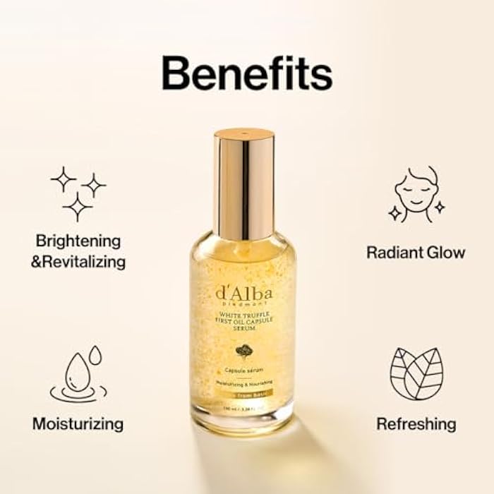 d'alba Piedmont White Truffle Oil Capsule Serum, Daily Vita Boost for Luminous Skin, Double Vitamin Formula, Big Size (3.38fl. oz.) - Image 5