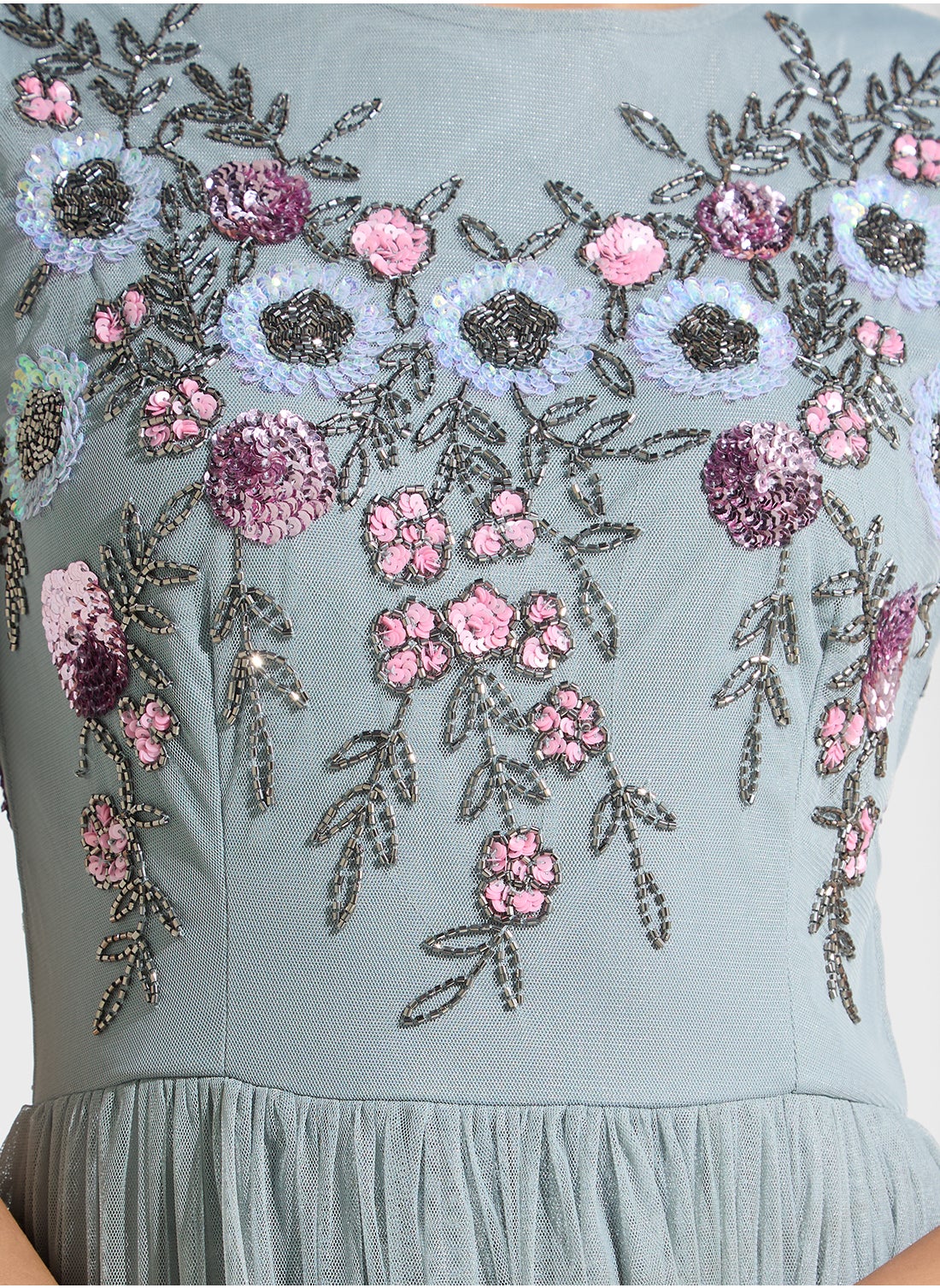 Namshi x Shouq Embroidered Fit And Flare Dress for Women Namshi x Shouq Embroidered Fit And Flare Dress for Women