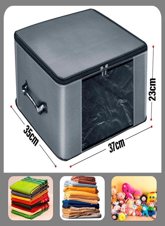 STYLEBITES PACK 1 Moisture‑Resistant Nylon Wardrobe Organizer with Clear View Pocket – Zippered Storage Bag for Clothes, Sarees, Outfits – Handle for Easy Carry & Protection (1) - Image 3