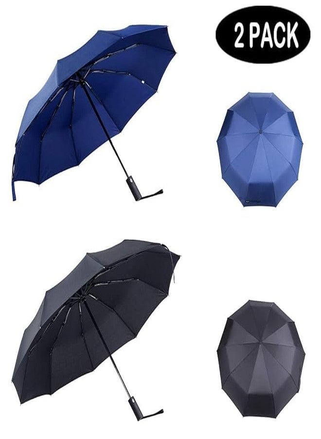 FLUZOV Umbrellas, Umbrella for Women, Umberallas for Rain Big Size Men, Umbrella for Wind and Rain, Windproof Umberalla Large for Man, Women, Kids, Girls, Boys -10 FIBERGLASS RIBS - Image 2