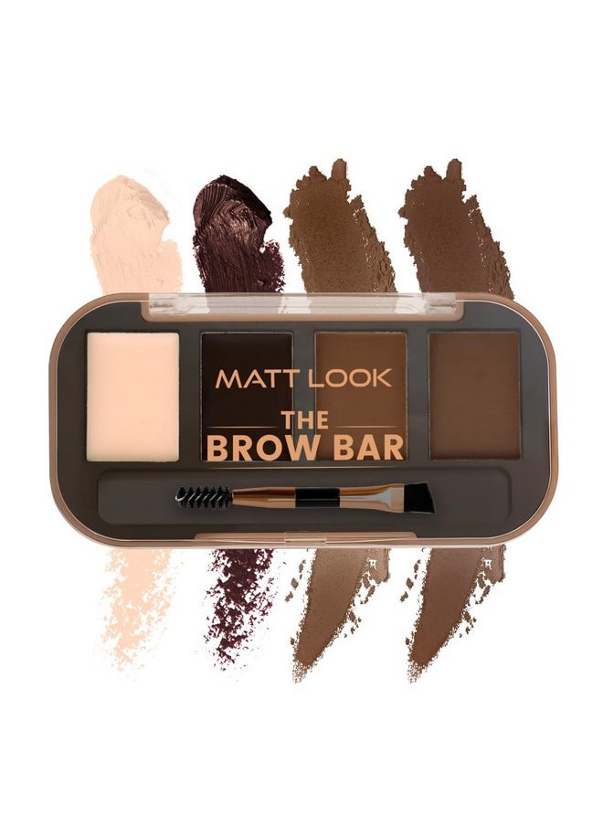 matt look Mattlook Eyebrow Palette With Wax Cream |Travel-Friendly Eyebrow Palette With Blendable Colors For Face Makeup | Shade- Natural 02, 8 Gm  - Image 1
