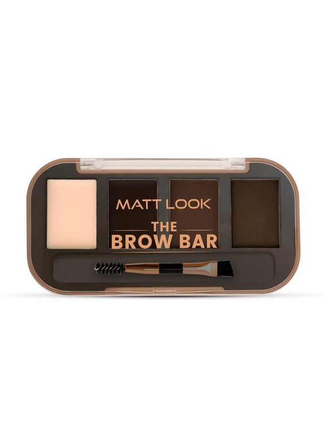matt look Mattlook Eyebrow Palette With Wax Cream |Travel-Friendly Eyebrow Palette With Blendable Colors For Face Makeup | Shade- Natural 02, 8 Gm  - Image 2