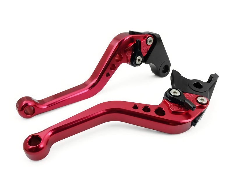 RIDE IT FOREVER Short Motorcycle Brake Lever and Clutch Levers Compatible with GROM 2014-2025- Red - Image 1