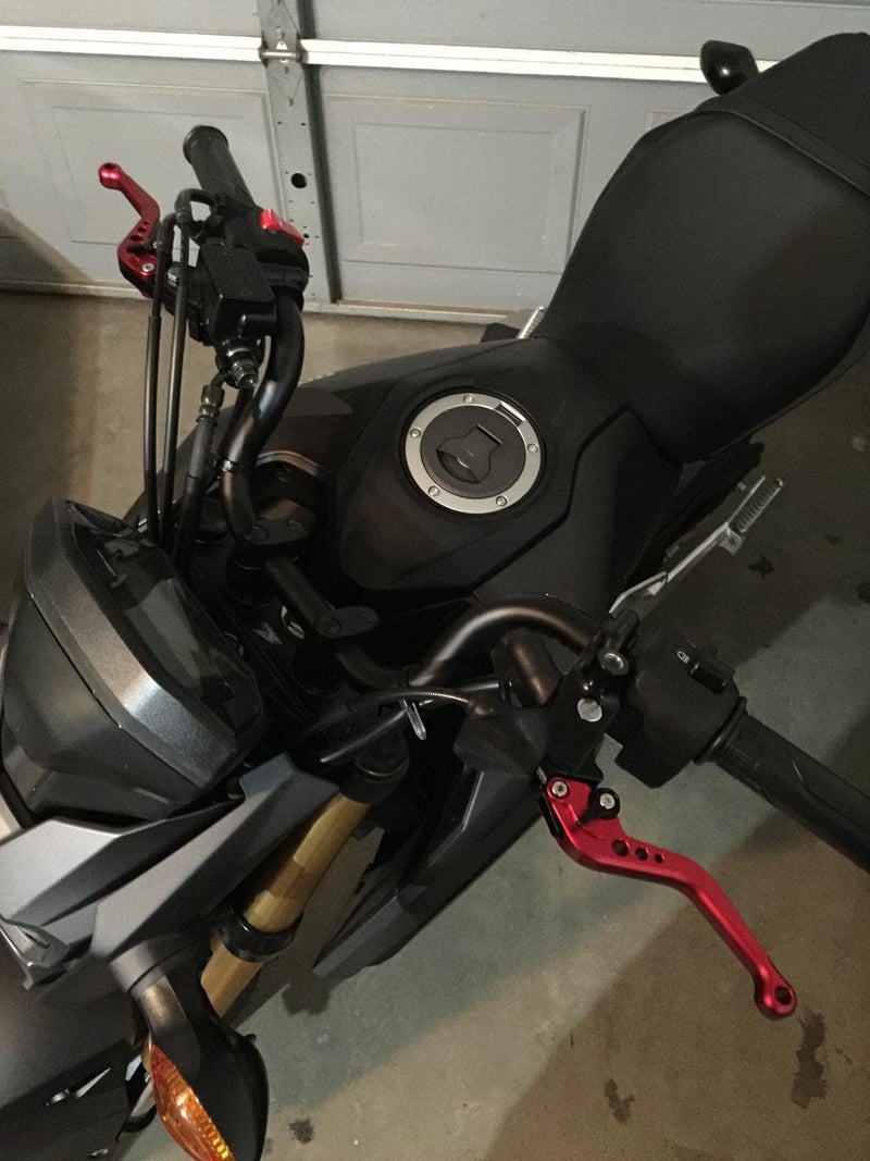RIDE IT FOREVER Short Motorcycle Brake Lever and Clutch Levers Compatible with GROM 2014-2025- Red - Image 5