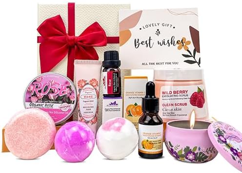 Pamper Gifts for Women Birthday Get Well Soon Hamper Set Self Care Thank You Gift Basket Bath Set Care Package for Her Ladies Spa Gift Set For Mum Sister Best Friend Mothers Day Present