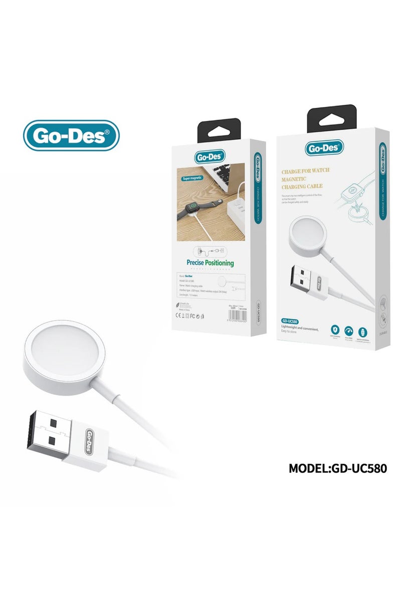 GO-DES Wireless Watch Charger Magnetic Charging Cable USB Smart Chip Safe Fast Charging