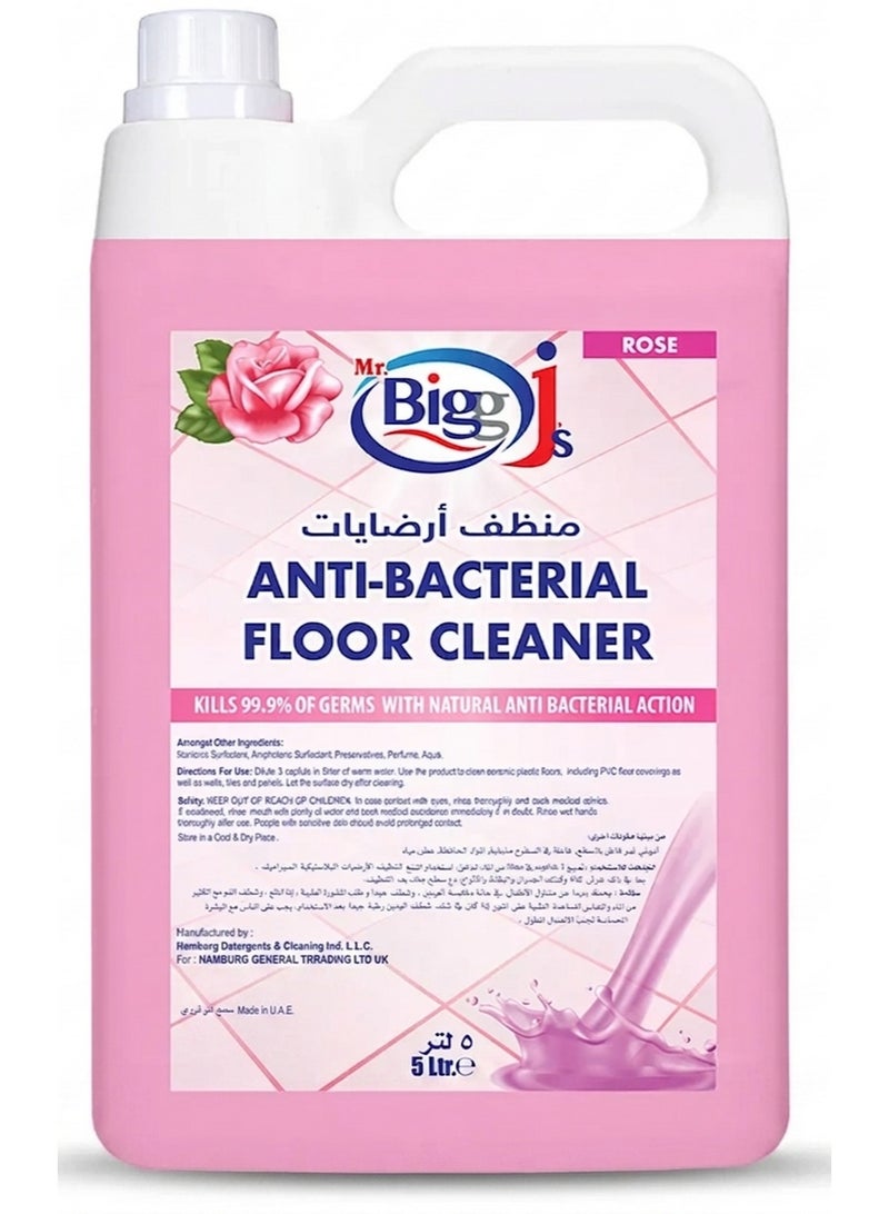 Mr. Bigg J's Antibacterial Floor Cleaner Rose 5L - Image 1