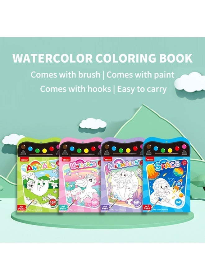 4 color sketches, which can be filled with colors, are perfect gifts for artistic creation. - Image 2