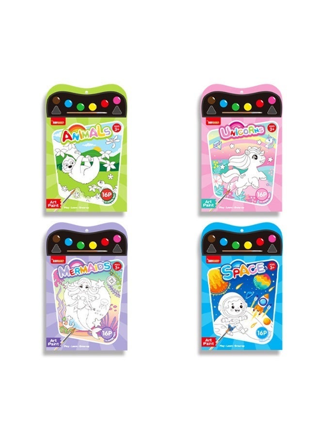 4 color sketches, which can be filled with colors, are perfect gifts for artistic creation. - Image 1