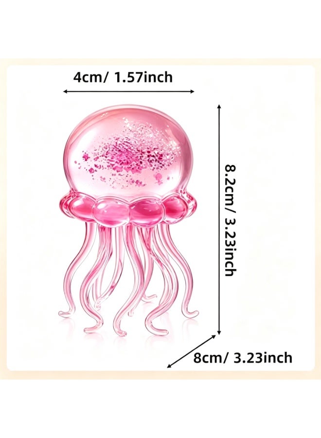 Glitter Jellyfish Squishy Toy | Slow Rising Stress Relief Fidget Toy for Kids Adults 3+/pink - Image 5