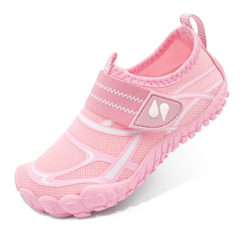 Stelle Kids Water Shoes Boys Girls Swim Hiking Aqua Socks Quick Dry Toddler Barefoot Shoes（Pink，13ML） - Image 1