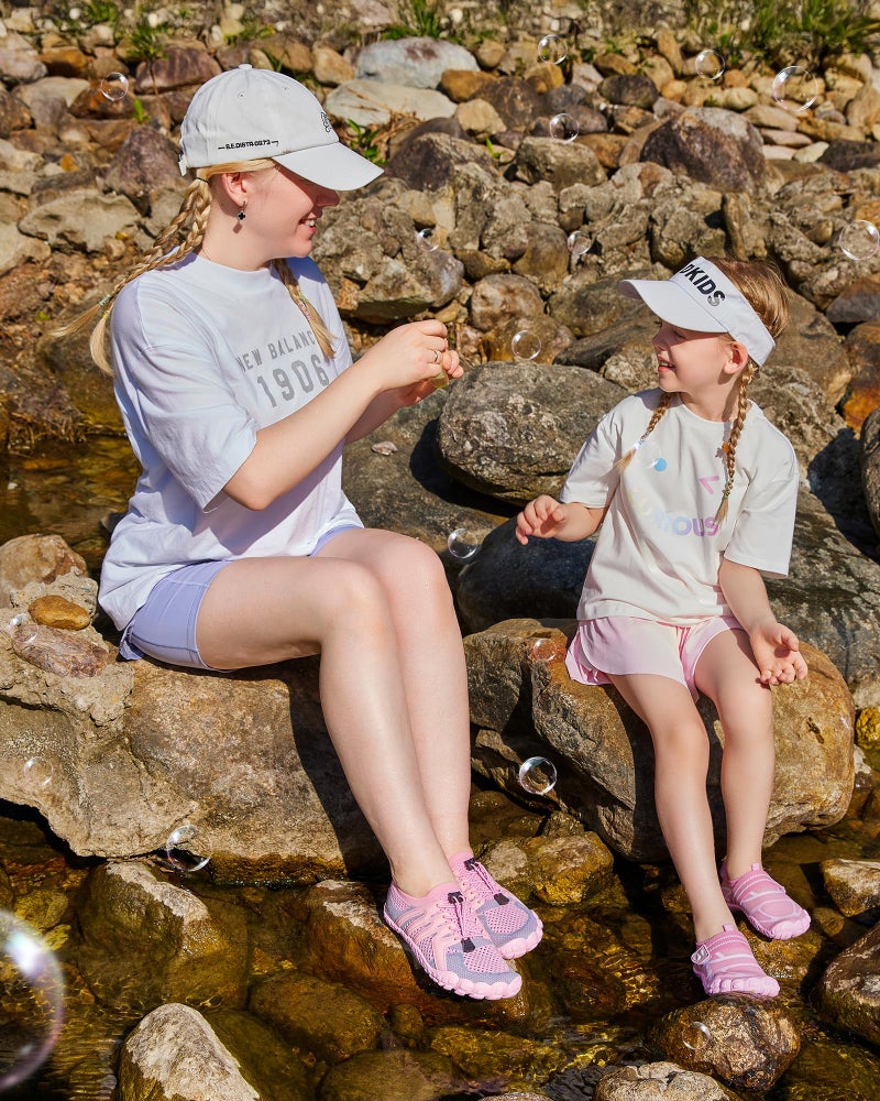 Stelle Kids Water Shoes Boys Girls Swim Hiking Aqua Socks Quick Dry Toddler Barefoot Shoes（Pink，13ML） - Image 4