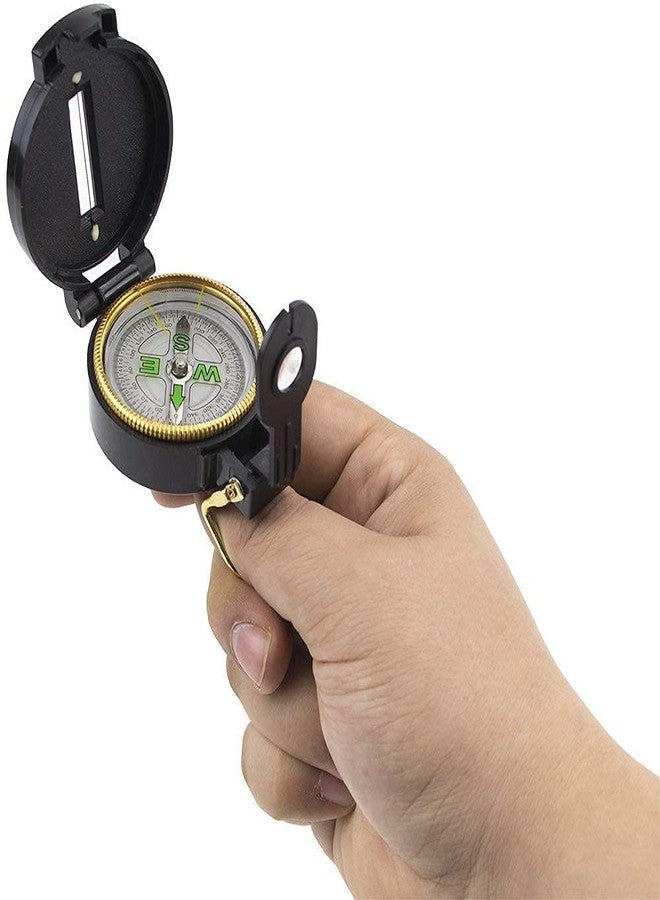 JUSTAKEIT Direction Compass Portable Camping Compass MilitaryArmy Multifunctional Tactical Survival Military Compass with Lanyard & Pouch/Waterproof & Impact Resistant (Direction-Compass-5) - Image 3