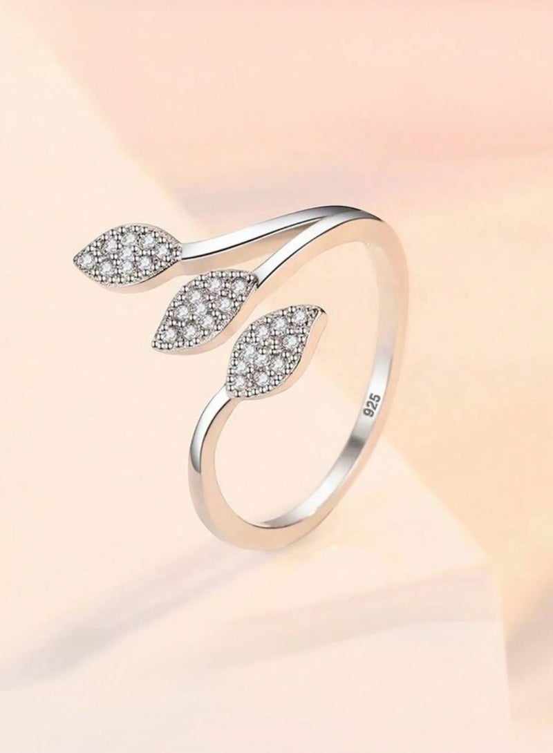 Elegance Luxury & Elegant 925 Silver Plated Ring For Women One Size - Image 1