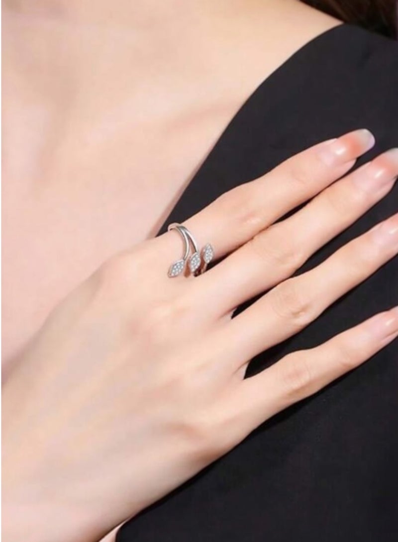 Elegance Luxury & Elegant 925 Silver Plated Ring For Women One Size - Image 2
