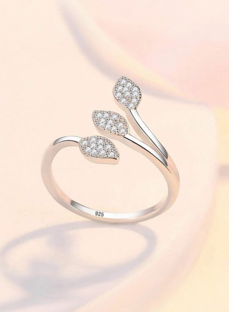Elegance Luxury & Elegant 925 Silver Plated Ring For Women One Size - Image 4