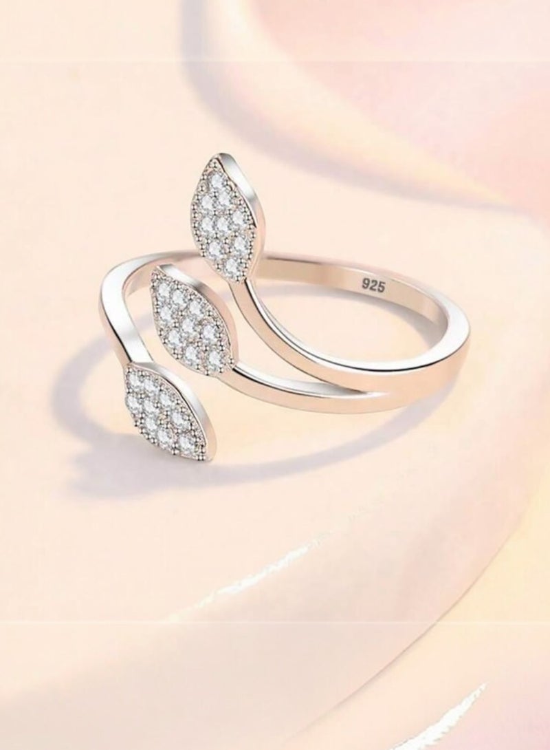 Elegance Luxury & Elegant 925 Silver Plated Ring For Women One Size - Image 3